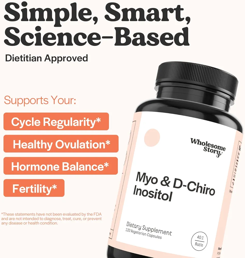 Wholesome Story Myo & D-Chiro Inositol-(120 Vegetarian Capsules) - Image 3