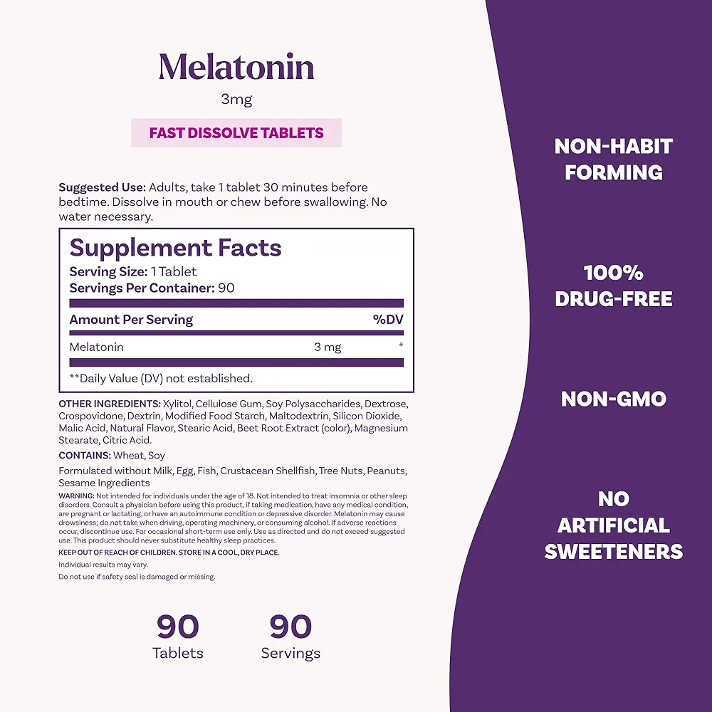 Natrol Melatonin 3mg (90 Tablets) - Image 2