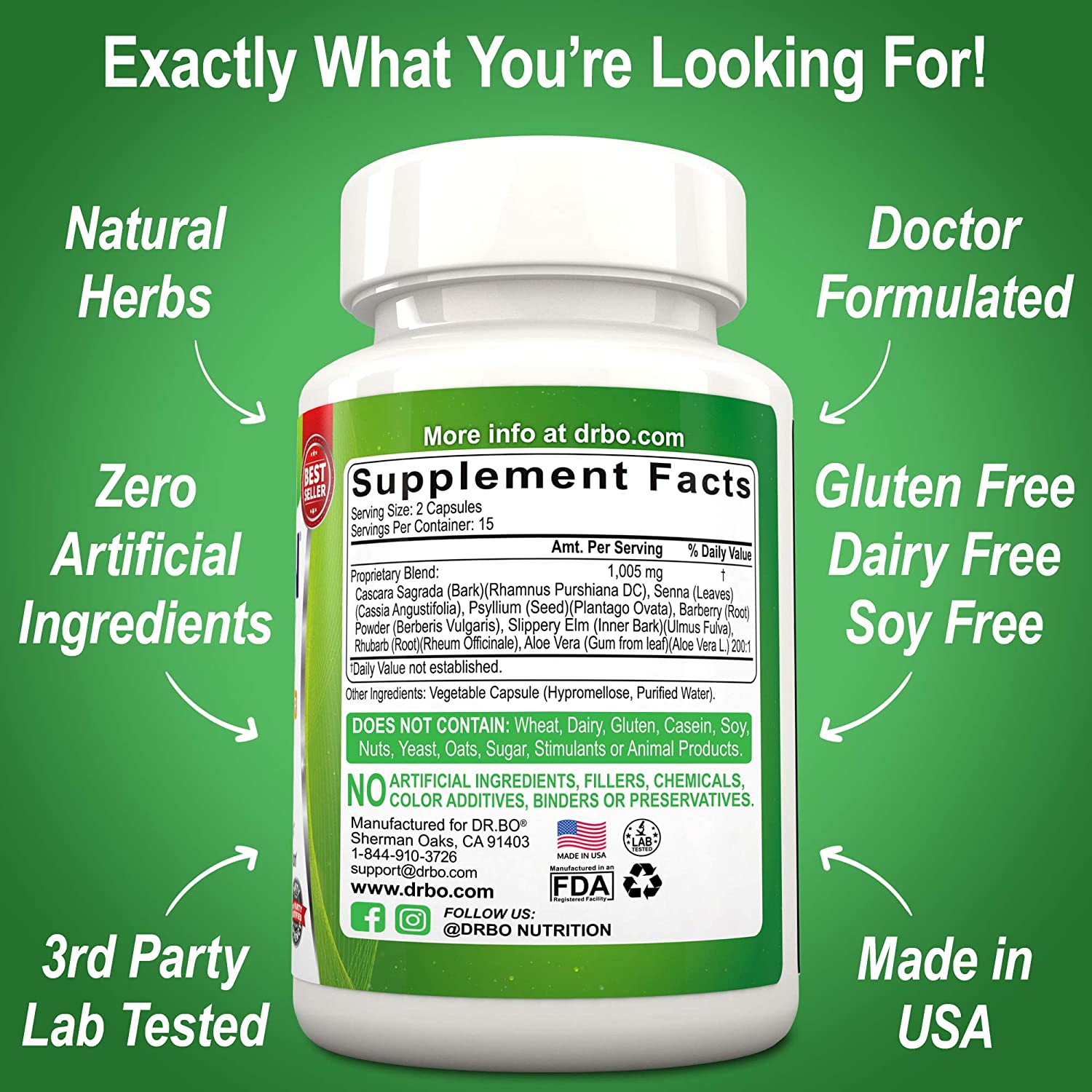 Dr.Bo Colon Magic Colon Detox & Cleanser – (30 Veggie Caps) - Image 2