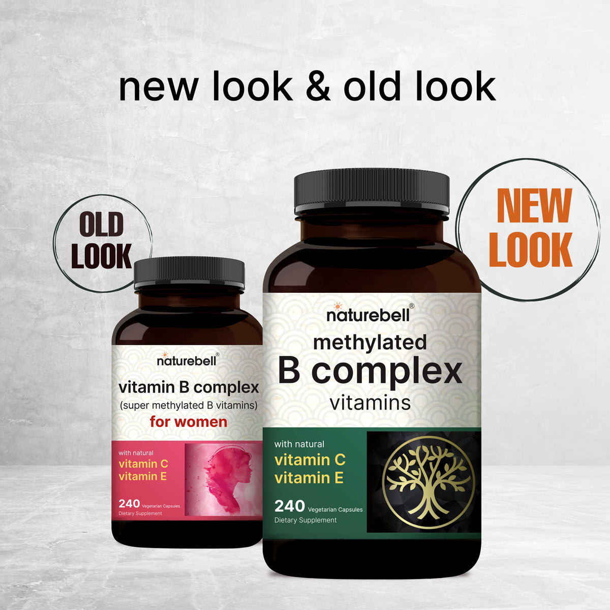 Naturebell Methylated B Complex Vitamins- (240 Veggie Capsules) - Image 3