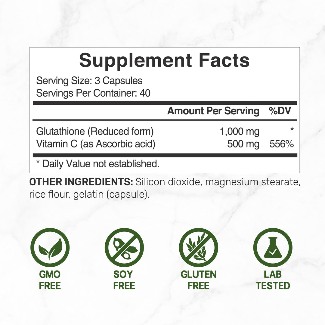 Deal Supplement Glutathione 1000mg – (120 Capsules) - Image 2
