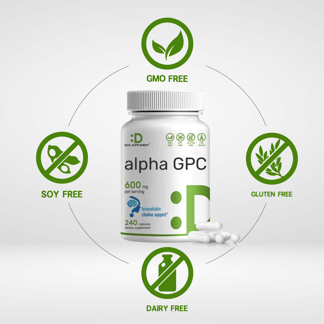 Deal Supplement Alpha GPC 600mg -(240 Capsules) - Image 3