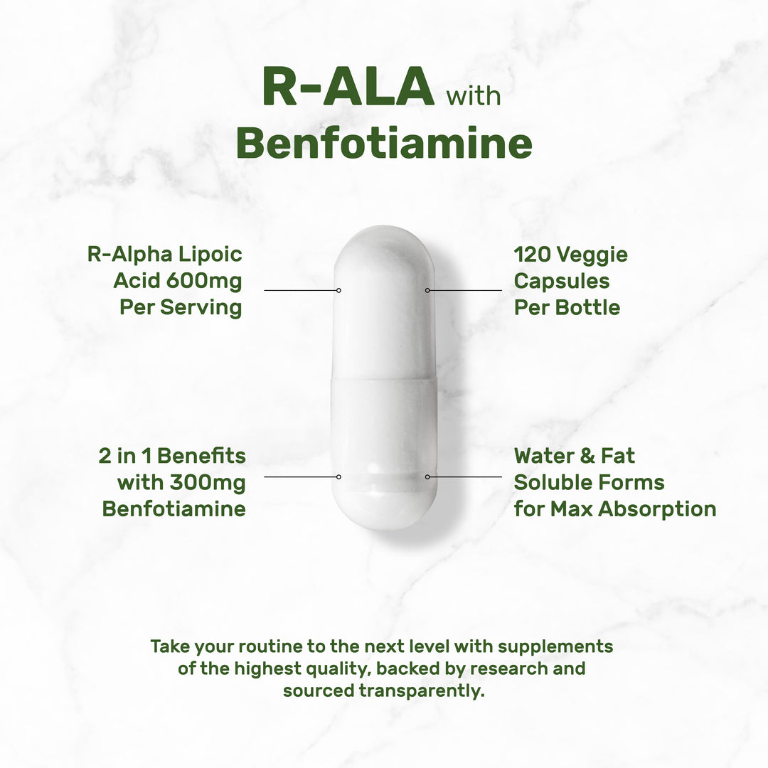 DEAL SUPPLEMENT R Alpha Lipoic Acid 600mg with Benfotiamine 300mg – (120 Veggie Capsules) - Image 3