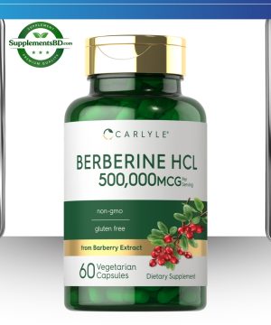 Carlyle Berberine HCL Supplement 500,000mcg-(60 Capsules)