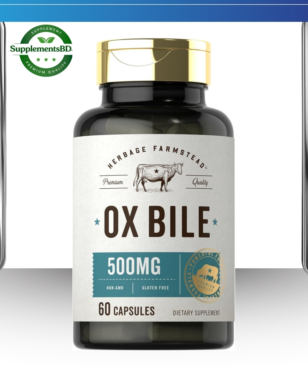 Carlyle Ox Bile Supplement 500mg-(60 Capsules)