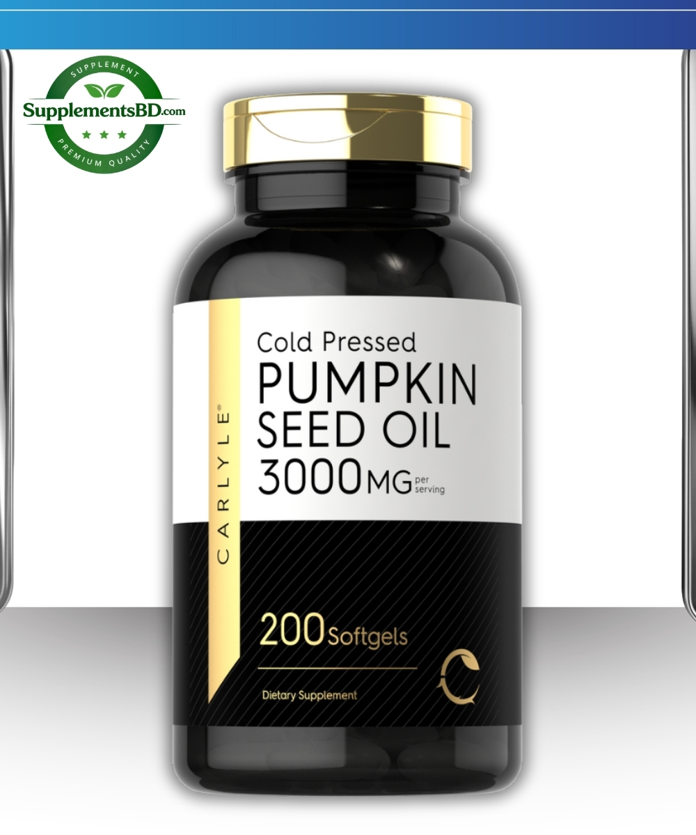 Carlyle Cold Pressed Pumpkin Seed Oil 3000mg-(200 Softgels)