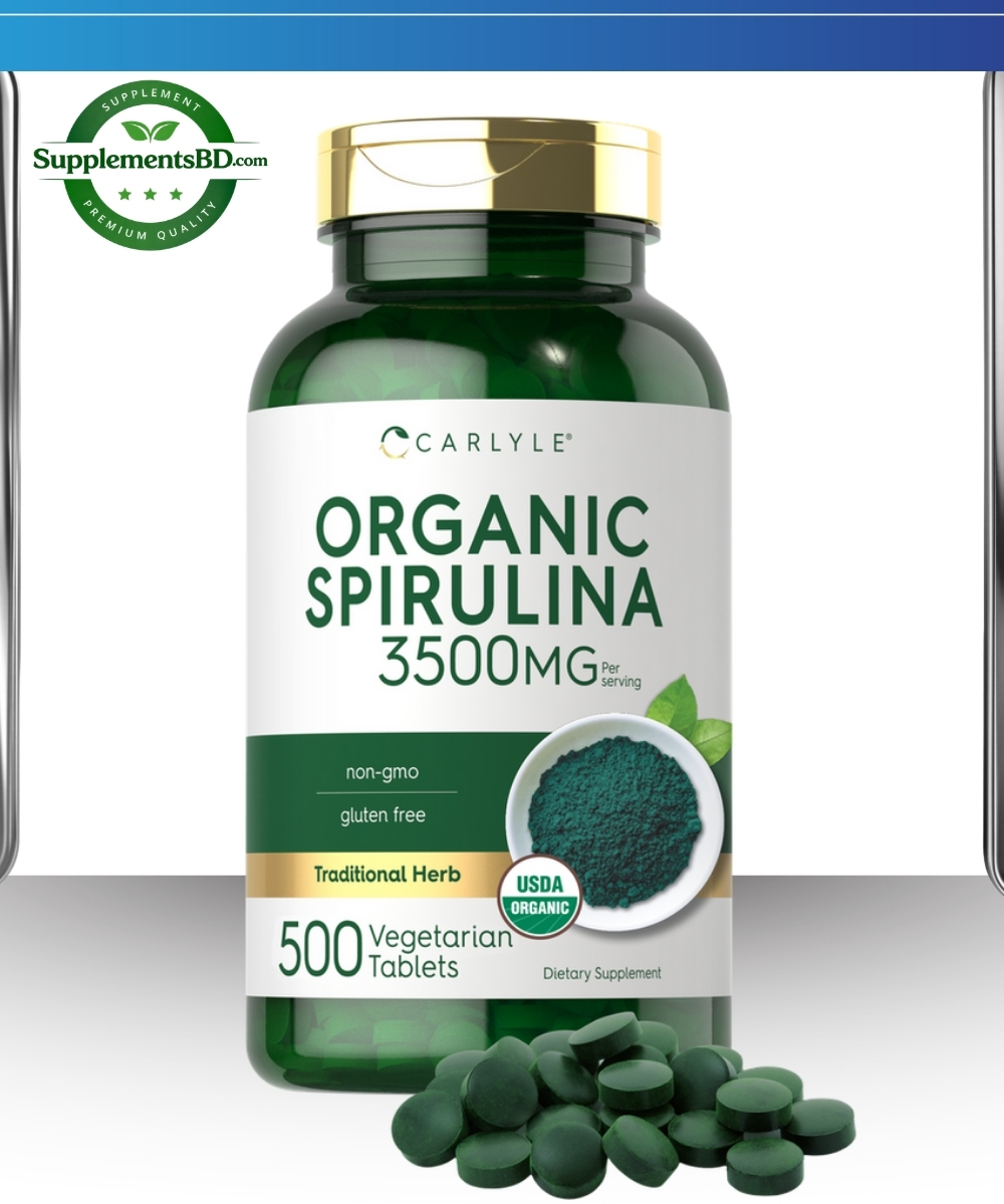 Carlyle Organic Spirulina Tablets 3500mg-(500 Tablet)