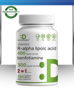 DEAL SUPPLEMENT R Alpha Lipoic Acid 600mg with Benfotiamine 300mg – (120 Veggie Capsules)