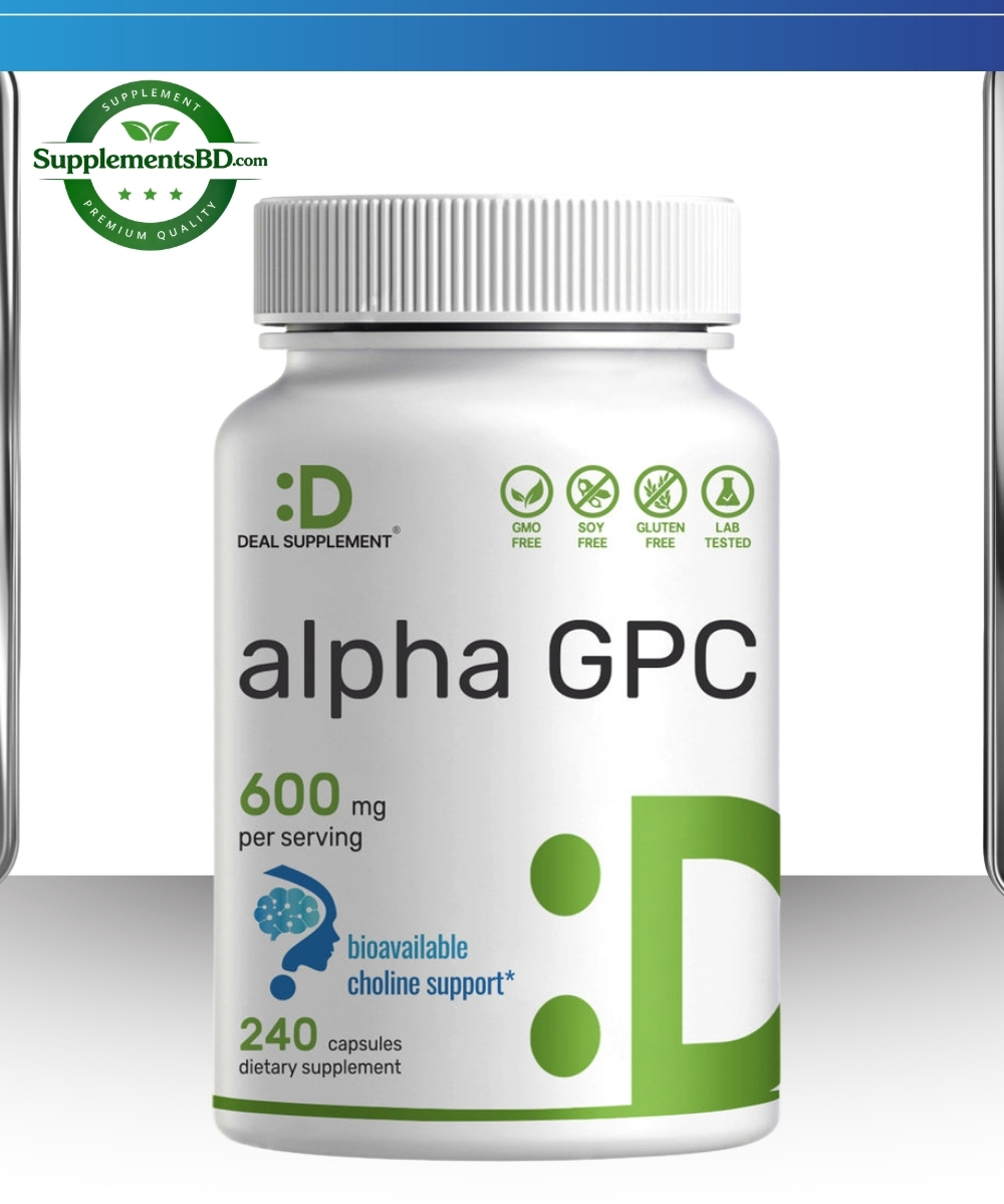 Deal Supplement Alpha GPC 600mg -(240 Capsules)