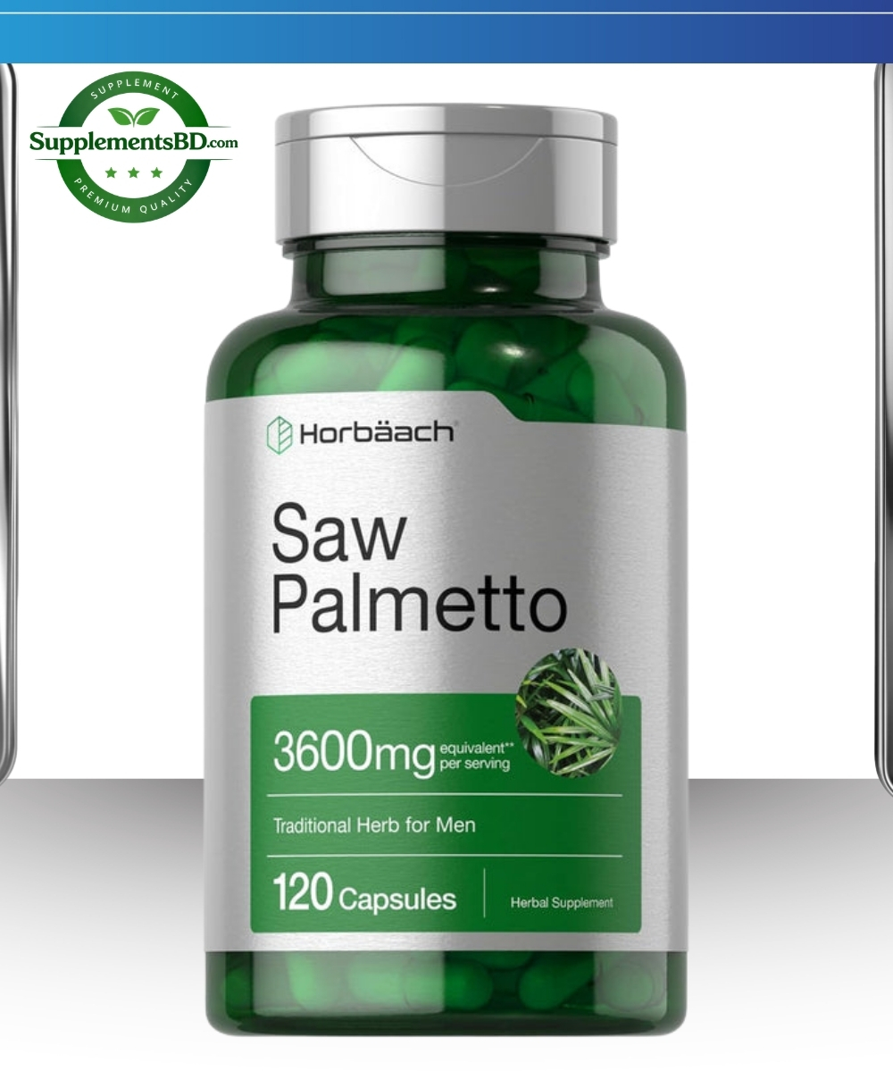 Horbaach Saw Palmetto 3600mg per serving-(120 Capsules)
