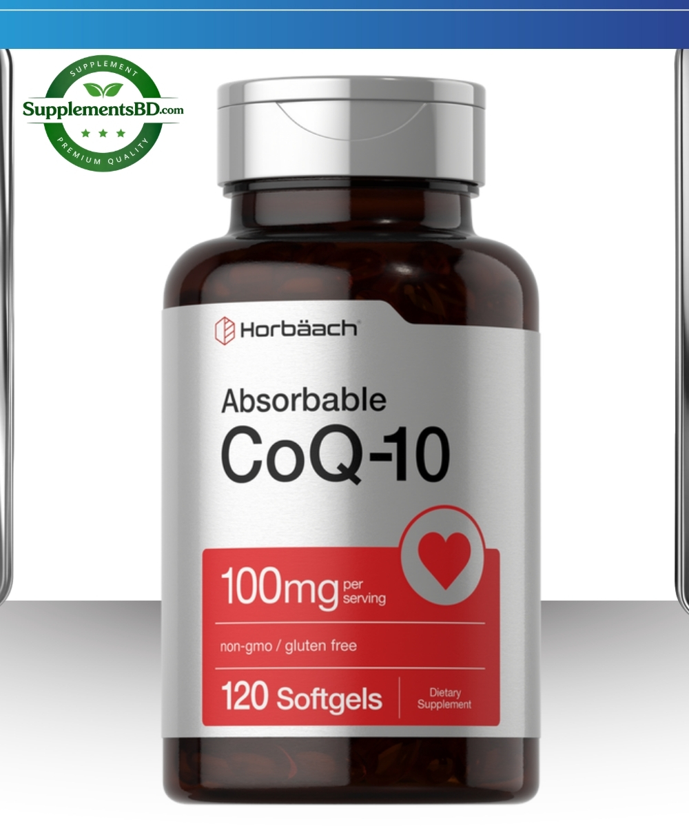 Horbaach CoQ10 100mg per serving-(120 Softgels)
