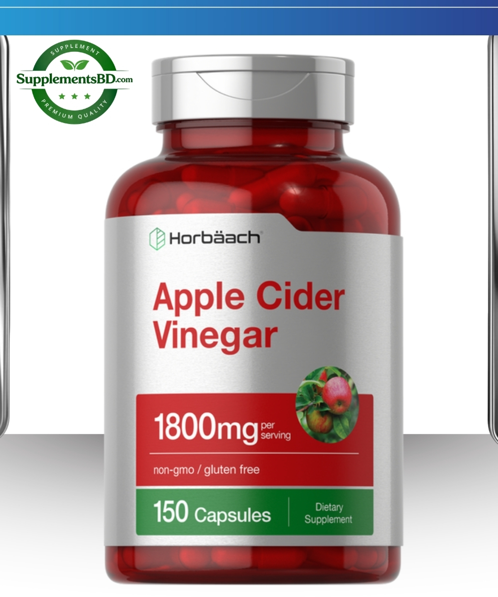 Horbaach Apple Cider Vinegar 1800mg per Serving-(150 Capsules)