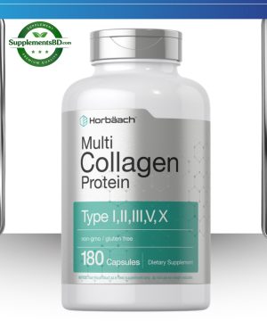 Horbaach Multi Collagen Protein 2000mg per Serving-(180 Capsules)