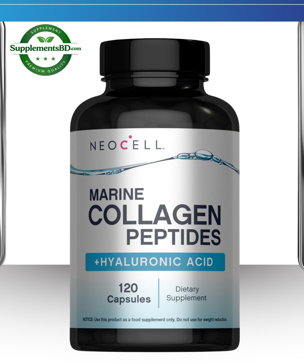 Neocell Marine Collagen Peptides + Hyaluronic Acid-(120 Capsules)