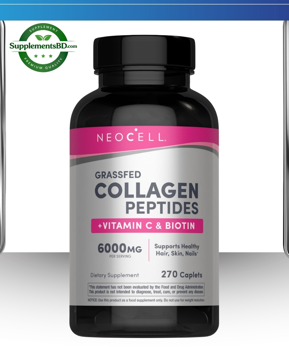 NeoCell Grassfed Collagen Peptides + C & Biotin-(270 Caplets)