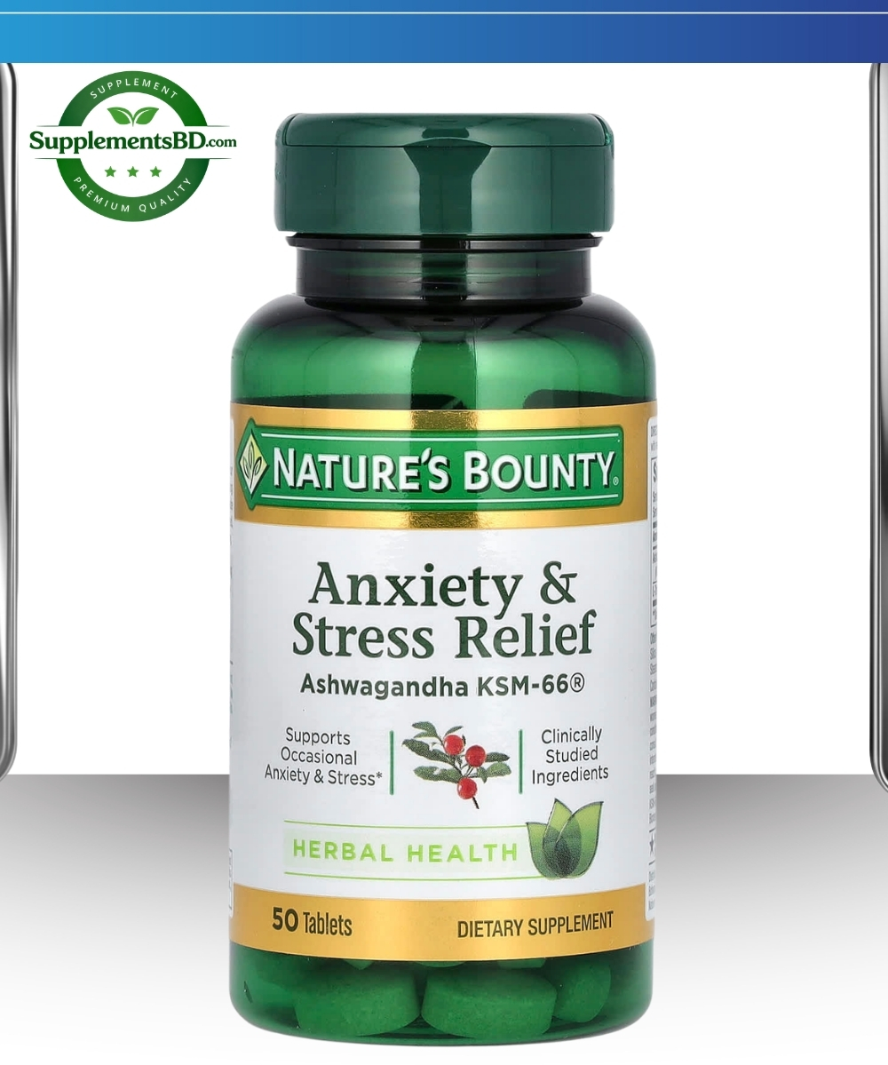 Nature's Bounty Anxiety & Stress Relief-(50 Tablets)