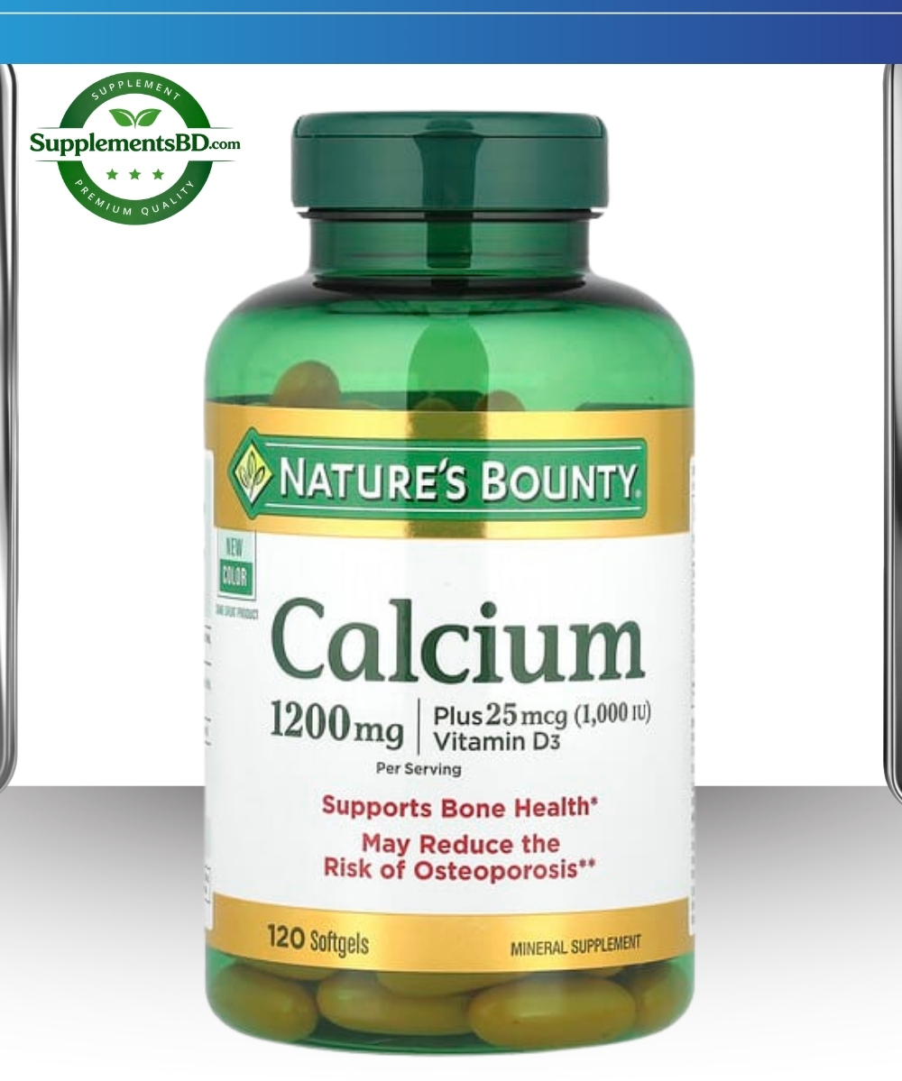 Nature's Bounty Calcium Plus Vitamin D3-(120 Softgels)