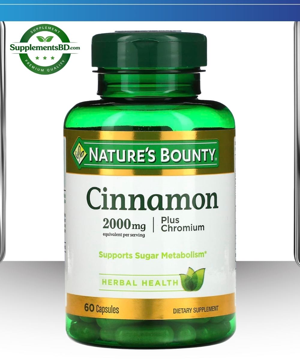 Nature's Bounty Cinnamon Plus Chromium-(60 Capsules)