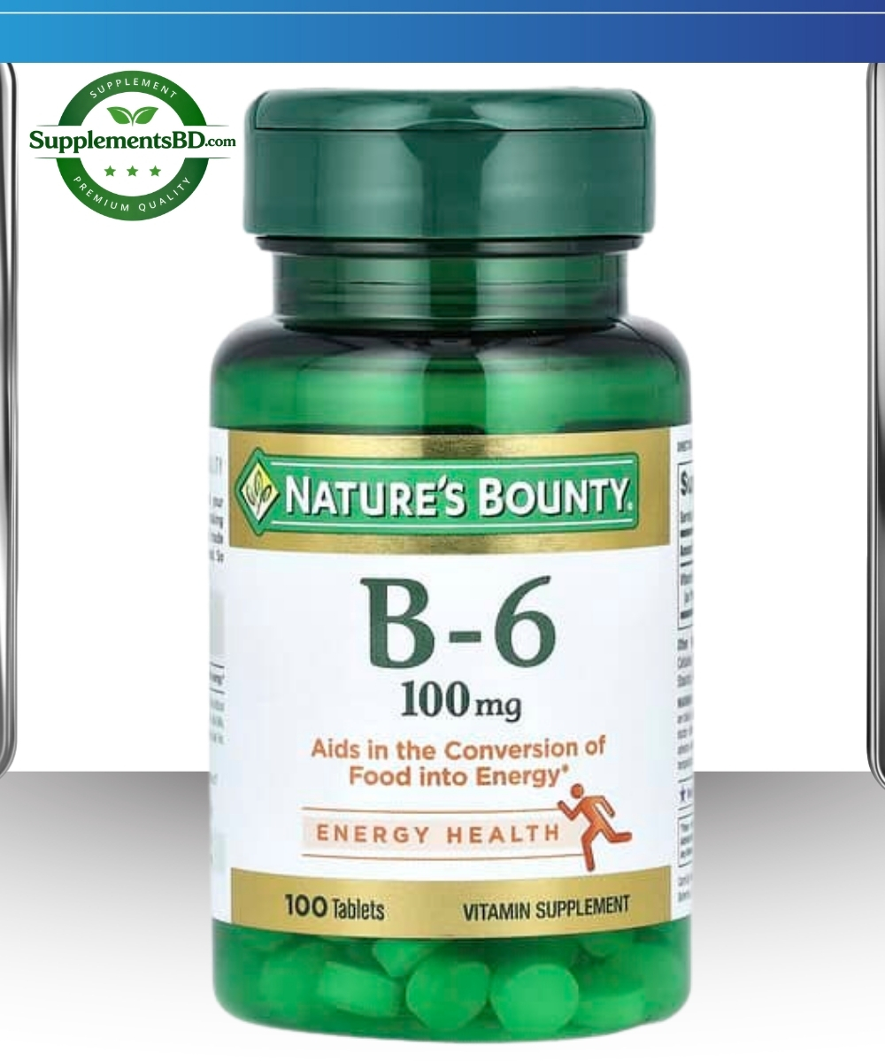 Nature's Bounty Vitamin B-6 100 mg – (100 Tablets)