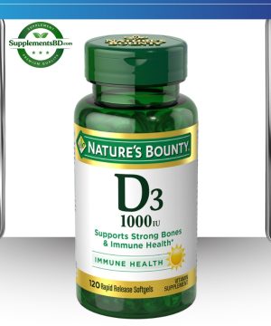 Nature’s Bounty Vitamin D3 25mcg (1000 IU) – (120 Softgels)