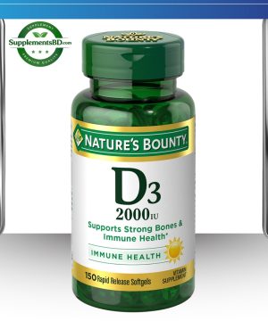 Nature’s Bounty Vitamin D3 – 2000 IU (50 mcg) – (150 Softgels)