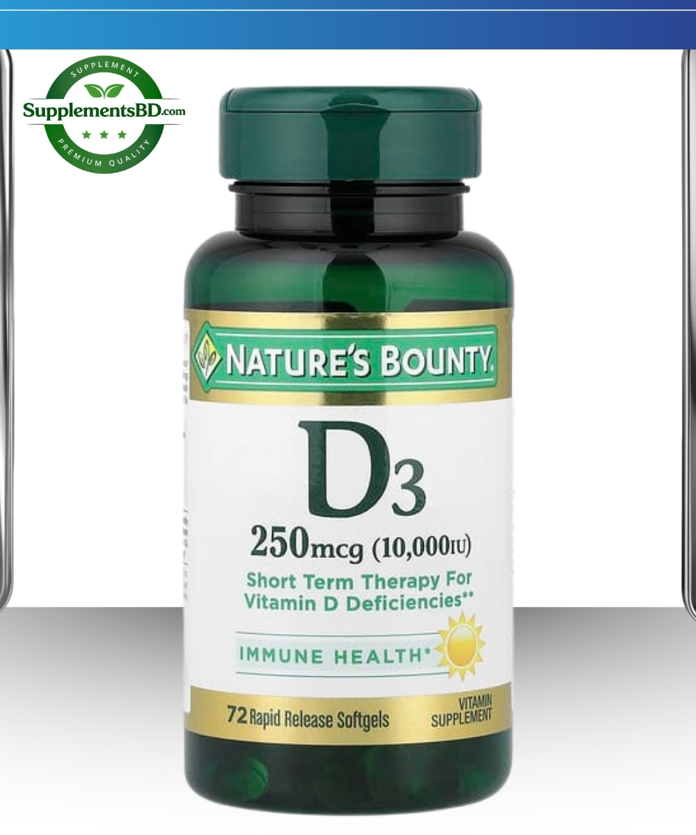 Nature's Bounty Vitamin D3, 250 mcg (10,000 IU)-(72 Softgels)