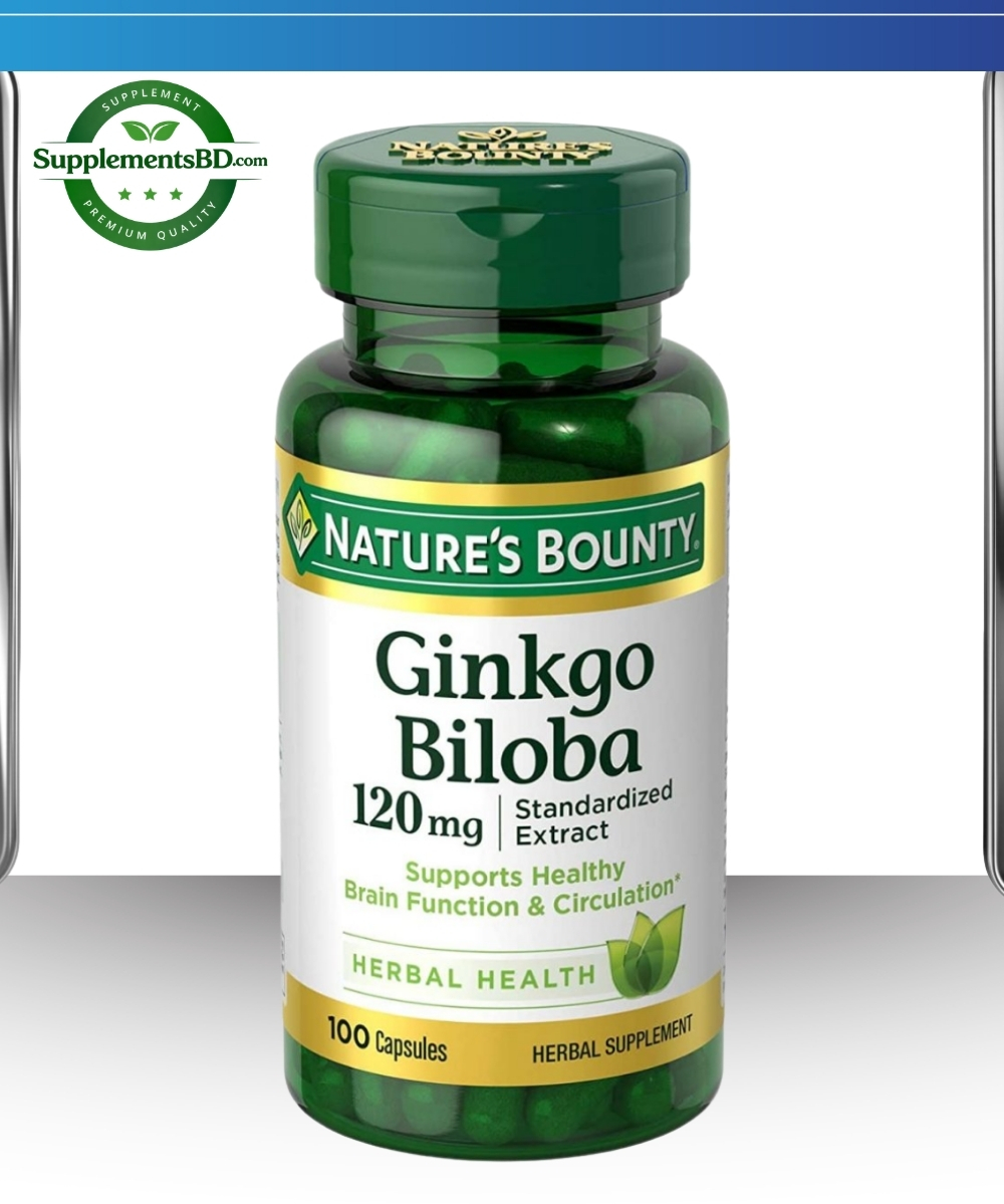 Nature’s Bounty Ginkgo Biloba 120mg – (100 Tablets)