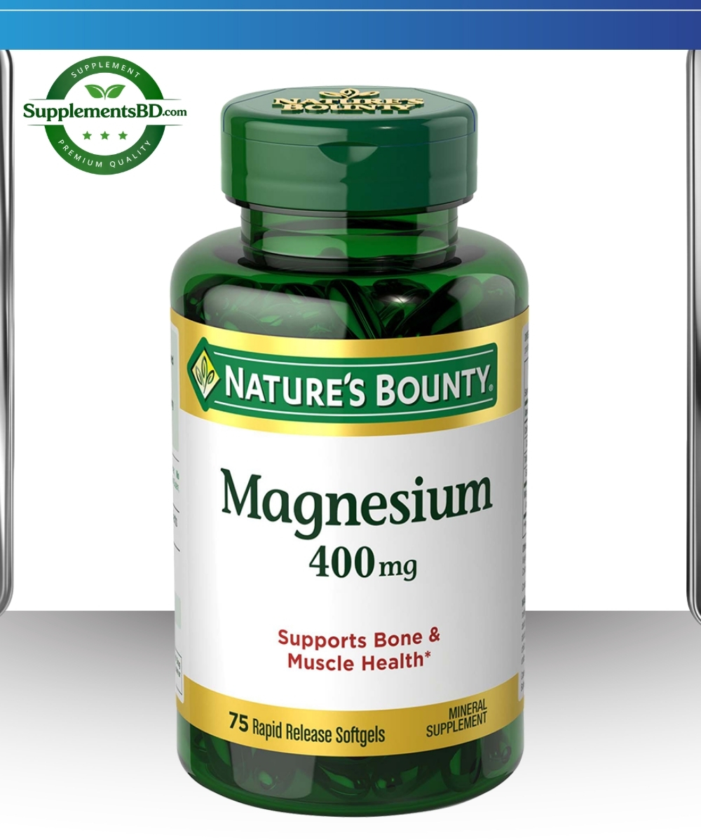Nature’s Bounty Magnesium 400 mg – (75 Softgels)