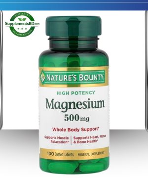 Nature’s Bounty Magnesium High Potency 500 mg – (100 Tablets)