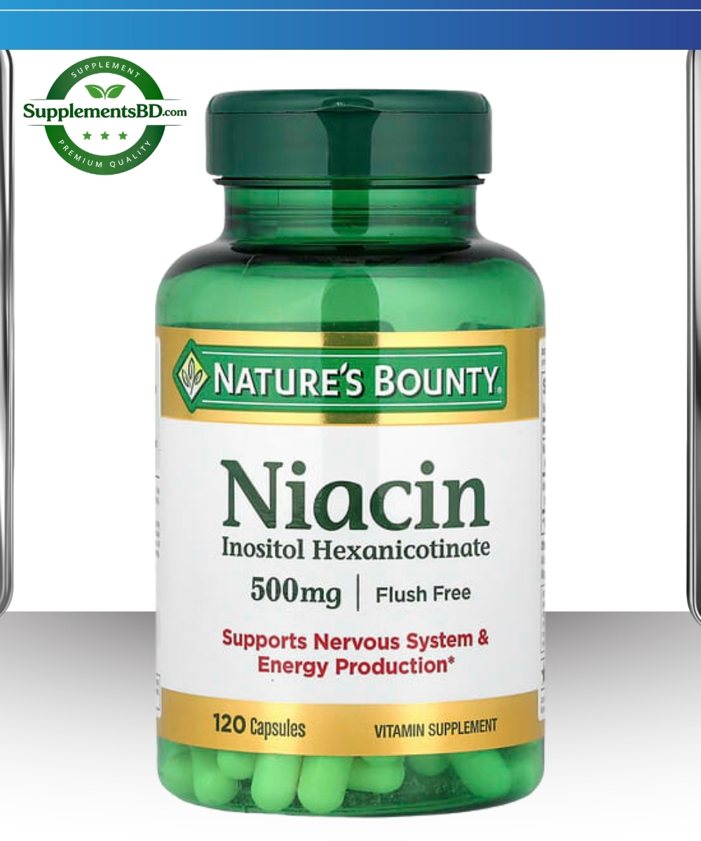 Nature's Bounty Niacin Flush Free 500mg – (120 Capsules)