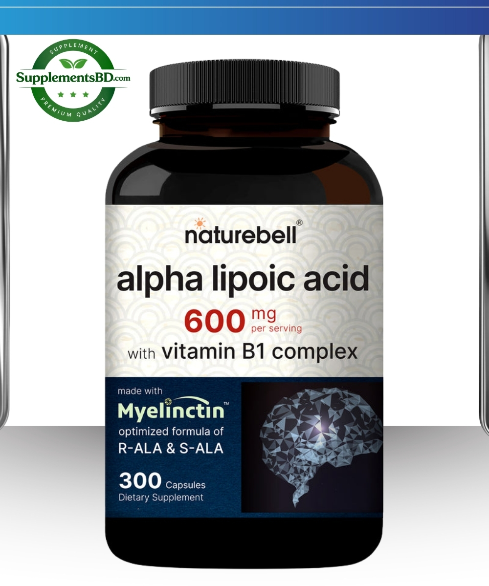 NatureBell Alpha Lipoic Acid 600mg - (300 Capsules)