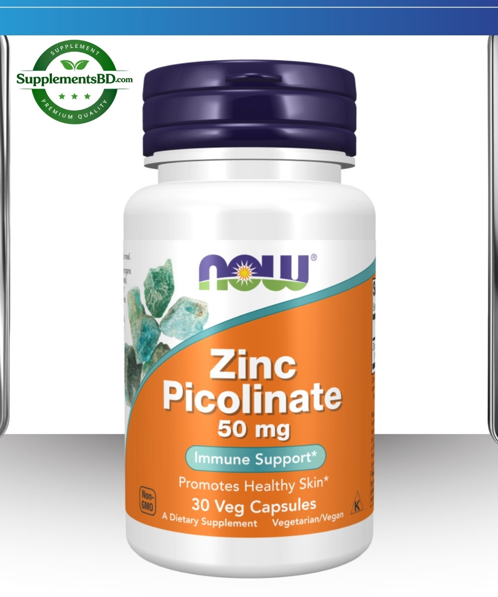 Now Foods Zinc Picolinate 50mg (30 Capsules)