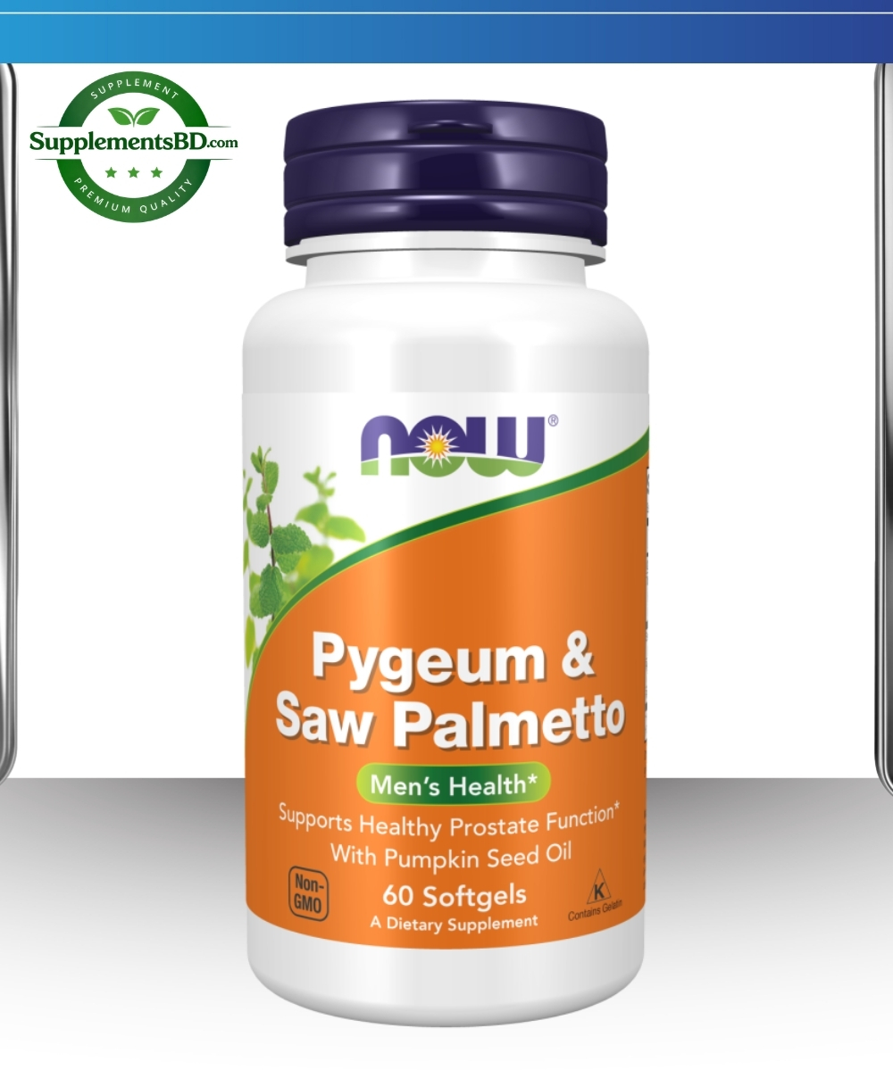 NOW Foods Pygeum & Saw Palmetto (60 Softgels)