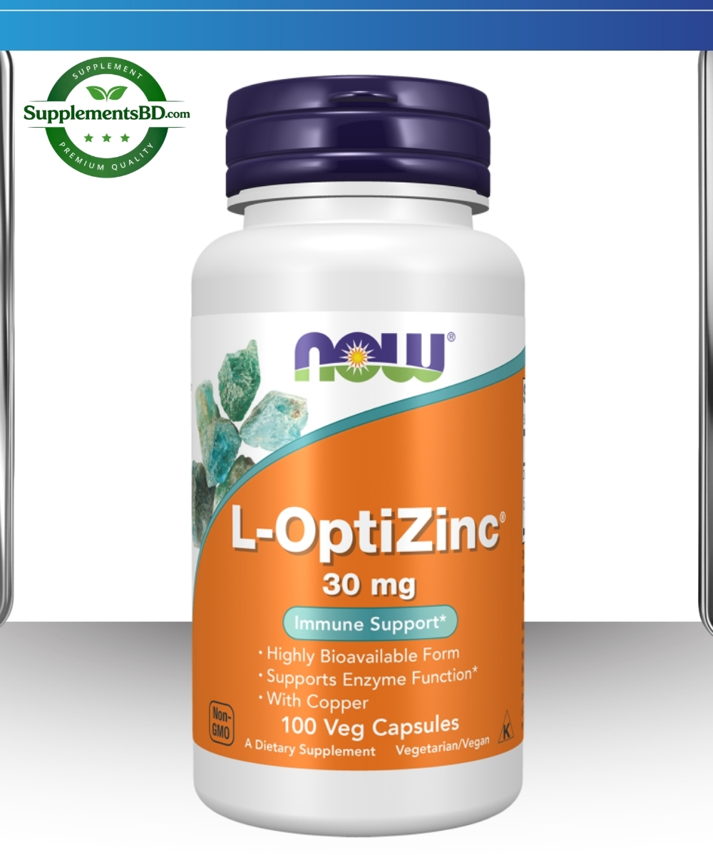 Now Foods L-OptiZinc® 30mg (100 Veg Capsules)