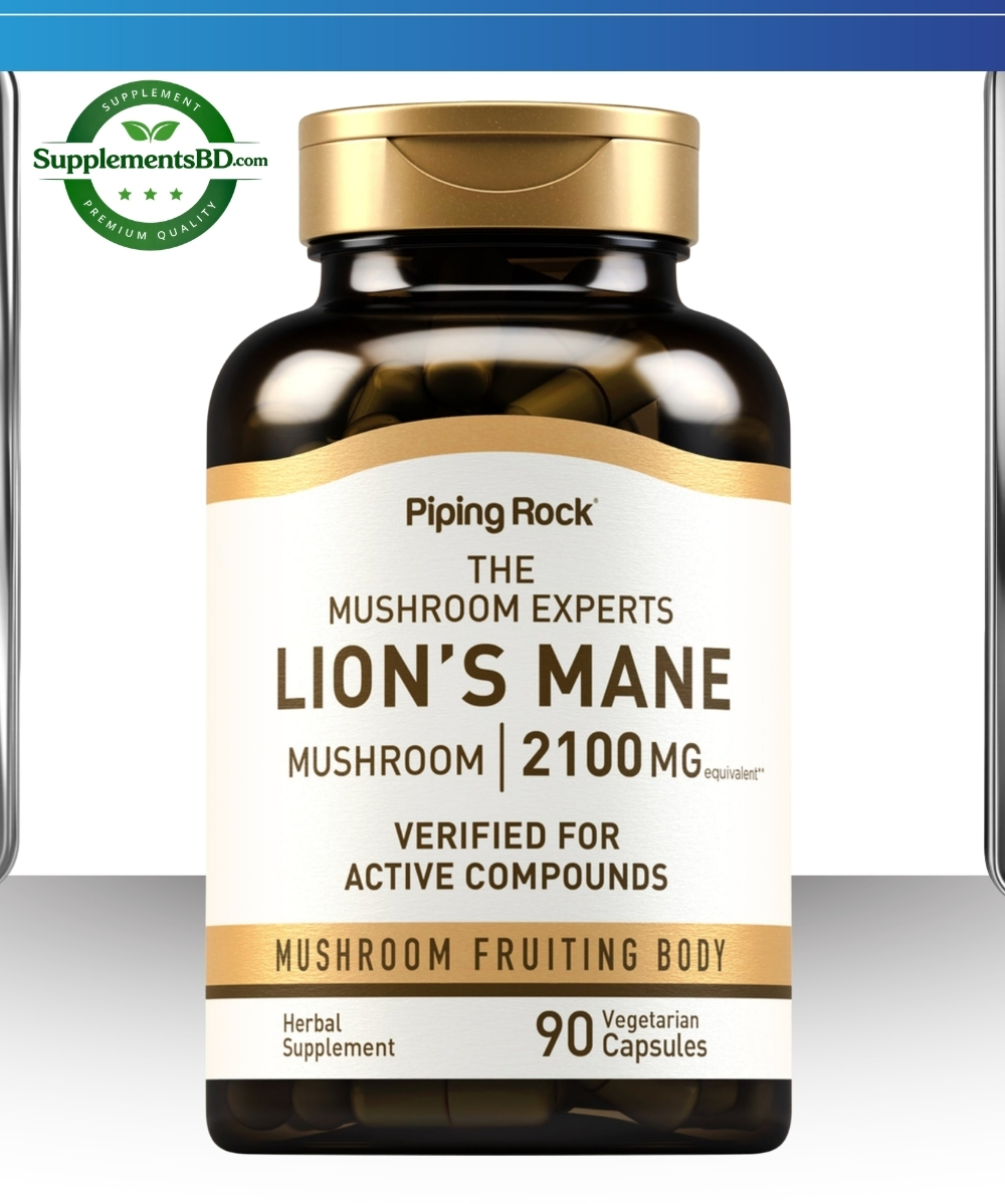 Piping Rock Lion's Mane Mushroom 2100mg (90 Capsules)