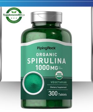 Piping Rock Organic Spirulina 1000mg (300 Tablets)