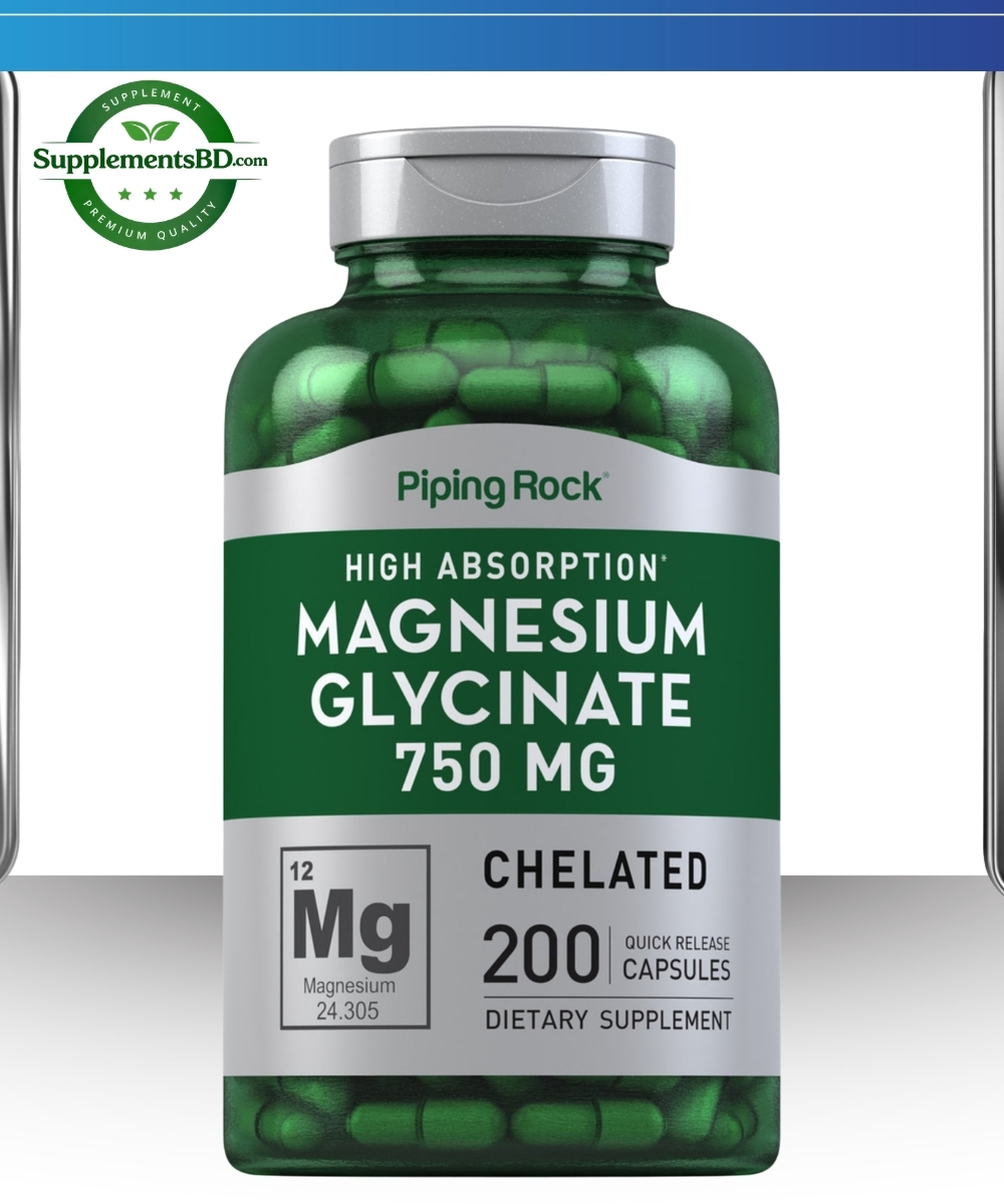 Piping Rock Magnesium Glycinate (200 Capsules)