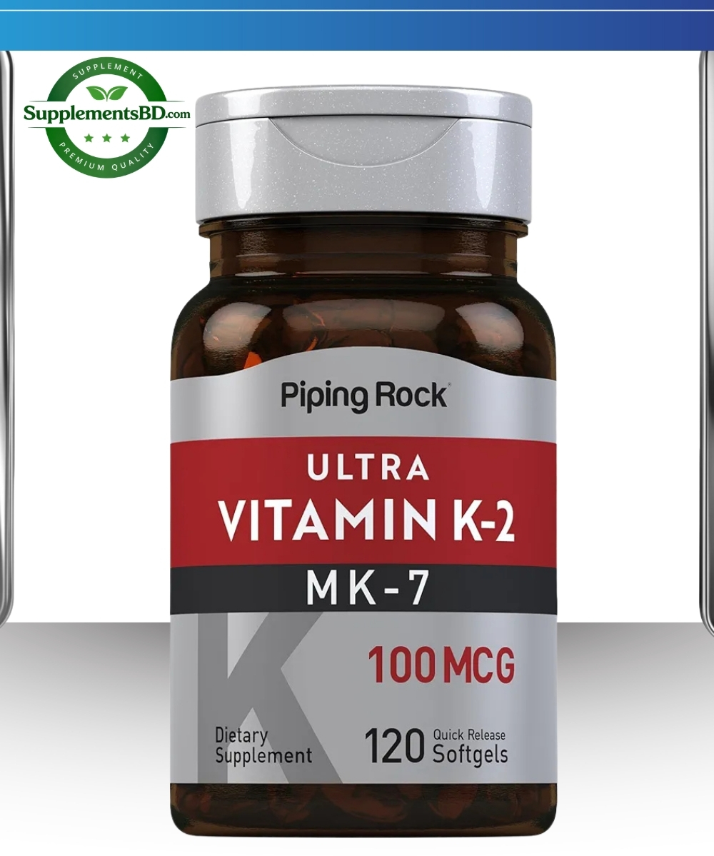 Piping Rock Vitamin K2 MK7 100mcg (120 Softgels)