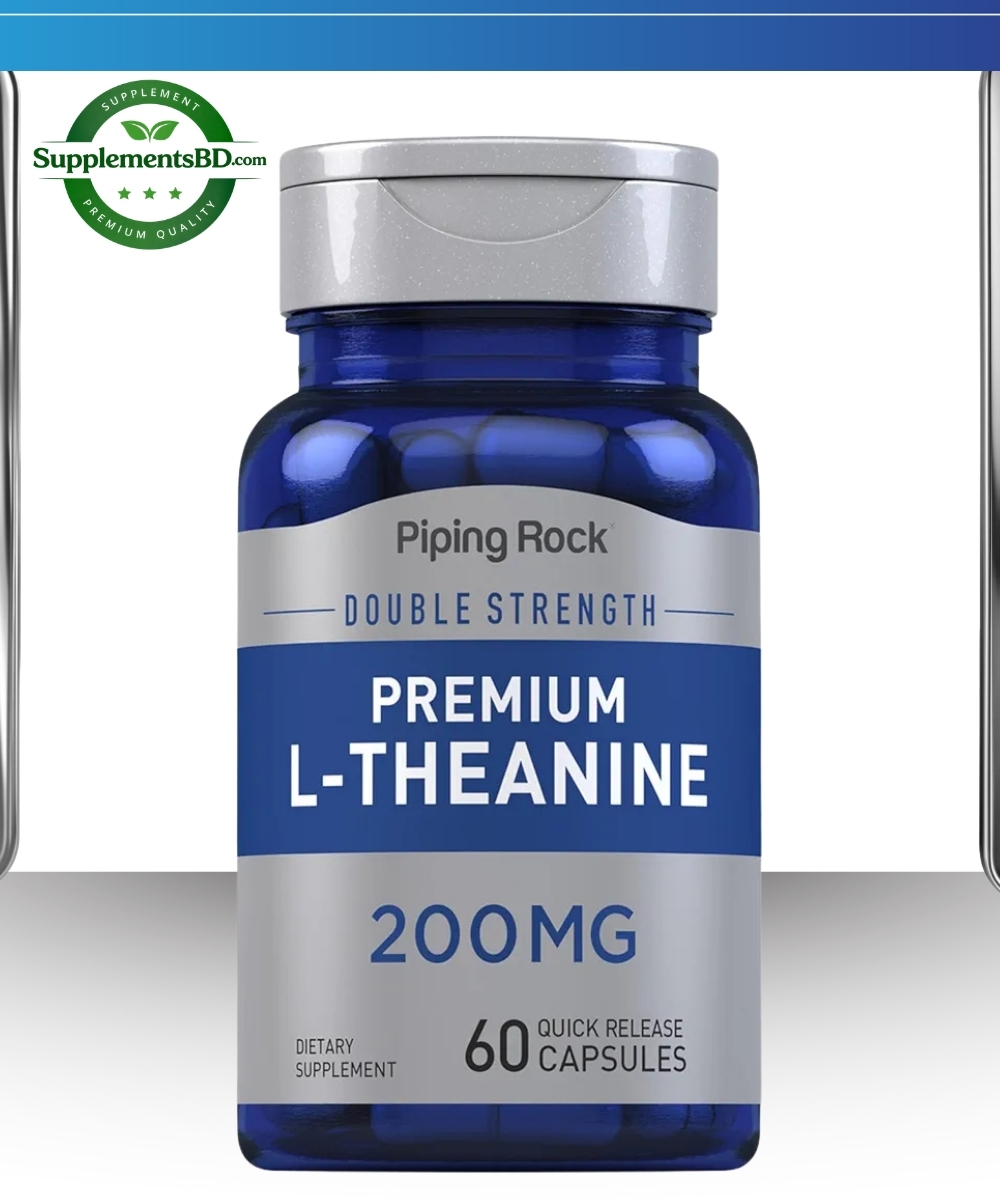 Piping Rock L-Theanine 200mg (60 Capsules)