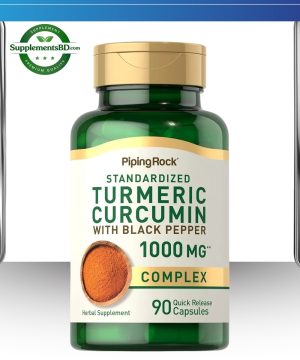 Piping Rock Turmeric Curcumin with Black Pepper (90 Capsules)
