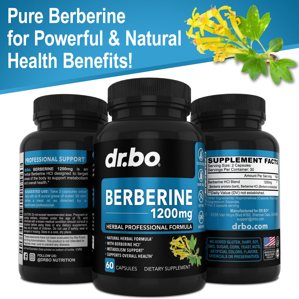 DR. BO Berberine 1200mg – (60 Capsules) - Image 2