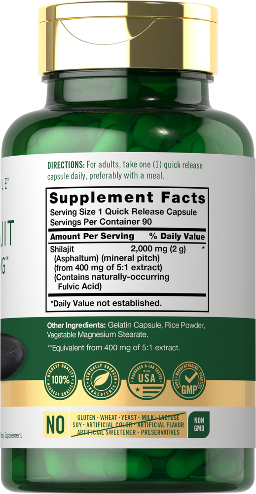 Carlyle Shila-jit Capsules 2000mg-(90 Count) - Image 2