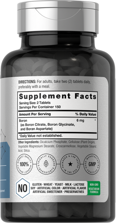 Horbaach Boron Complex 6mg per Serving-(300 Tablets) - Image 2