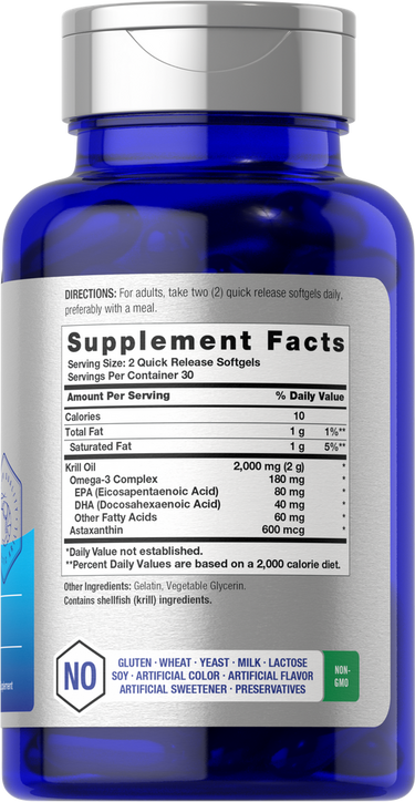 Horbäach Krill Oil 2000mg per Serving-(60 Softgels) - Image 2