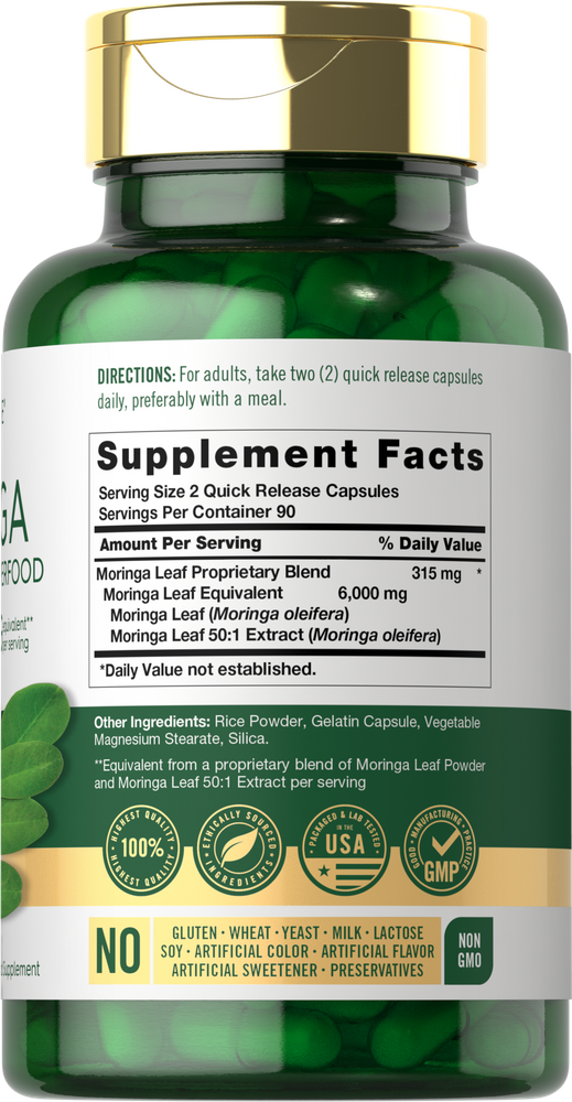 Carlyle Moringa Oleifera-(180 Capsules) - Image 2