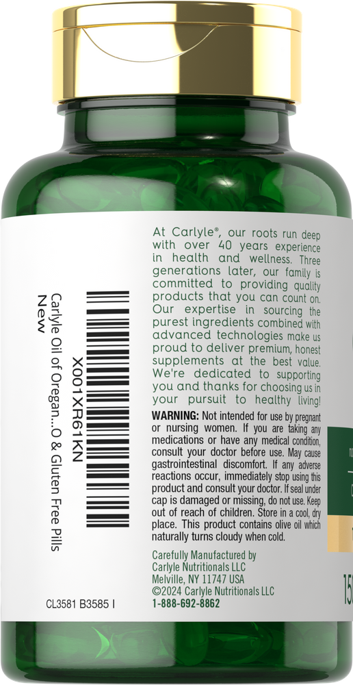 Carlyle Oregano Oil 4000 mg-(150 Softgels) - Image 3