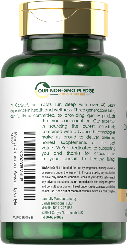 Carlyle Moringa Oleifera-(180 Capsules) - Image 3