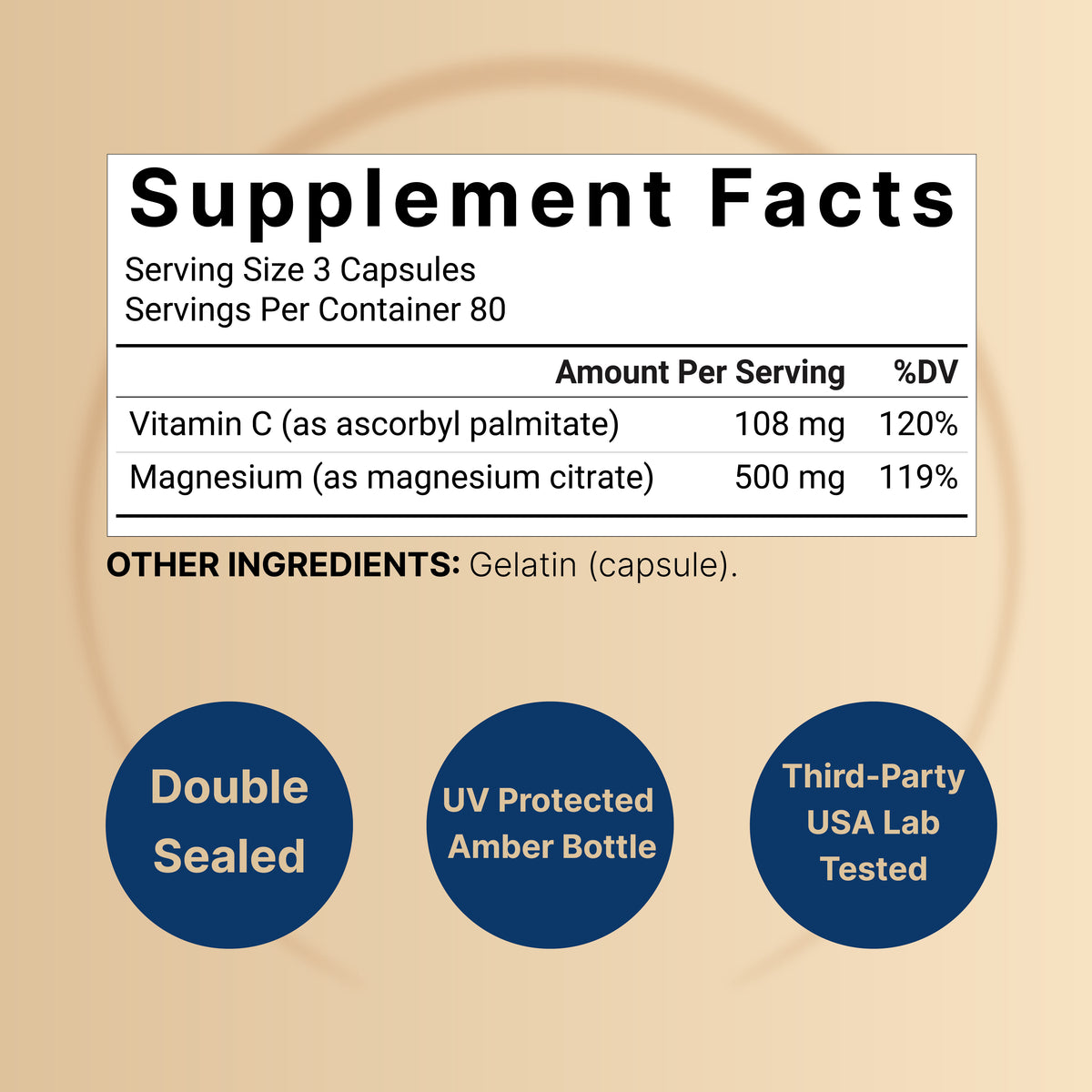 NatureBell Magnesium Citrate 500mg - (240 Capsules) - Image 2