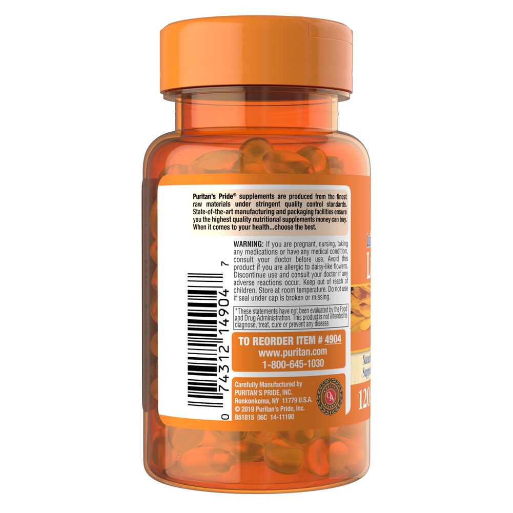 Puritan's Pride Premium Lutigold Lutein 20mg (120 Softgels) - Image 3