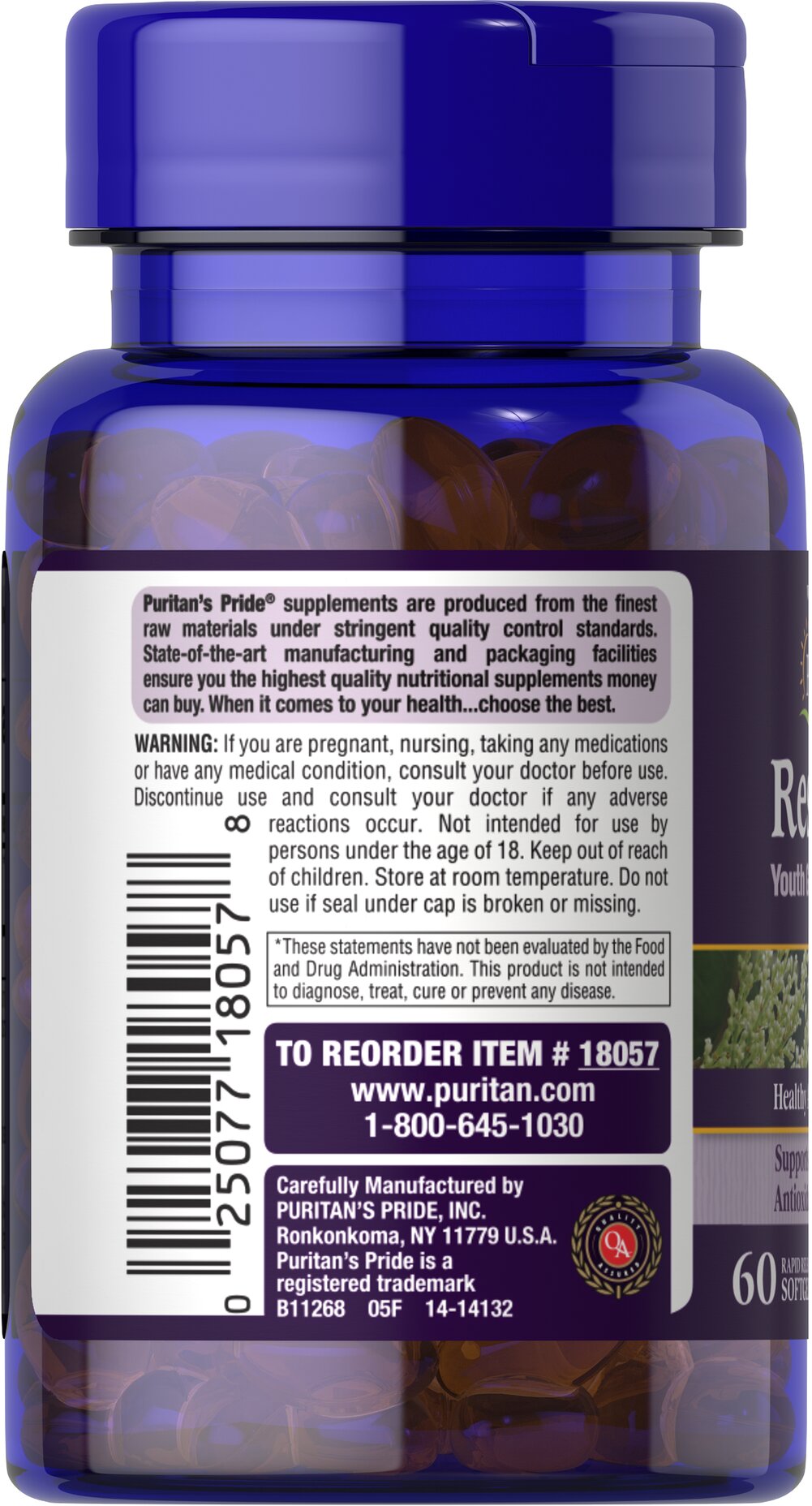 Puritan's Pride Red Yeast Rice 600 mg (120 Count) - Image 3